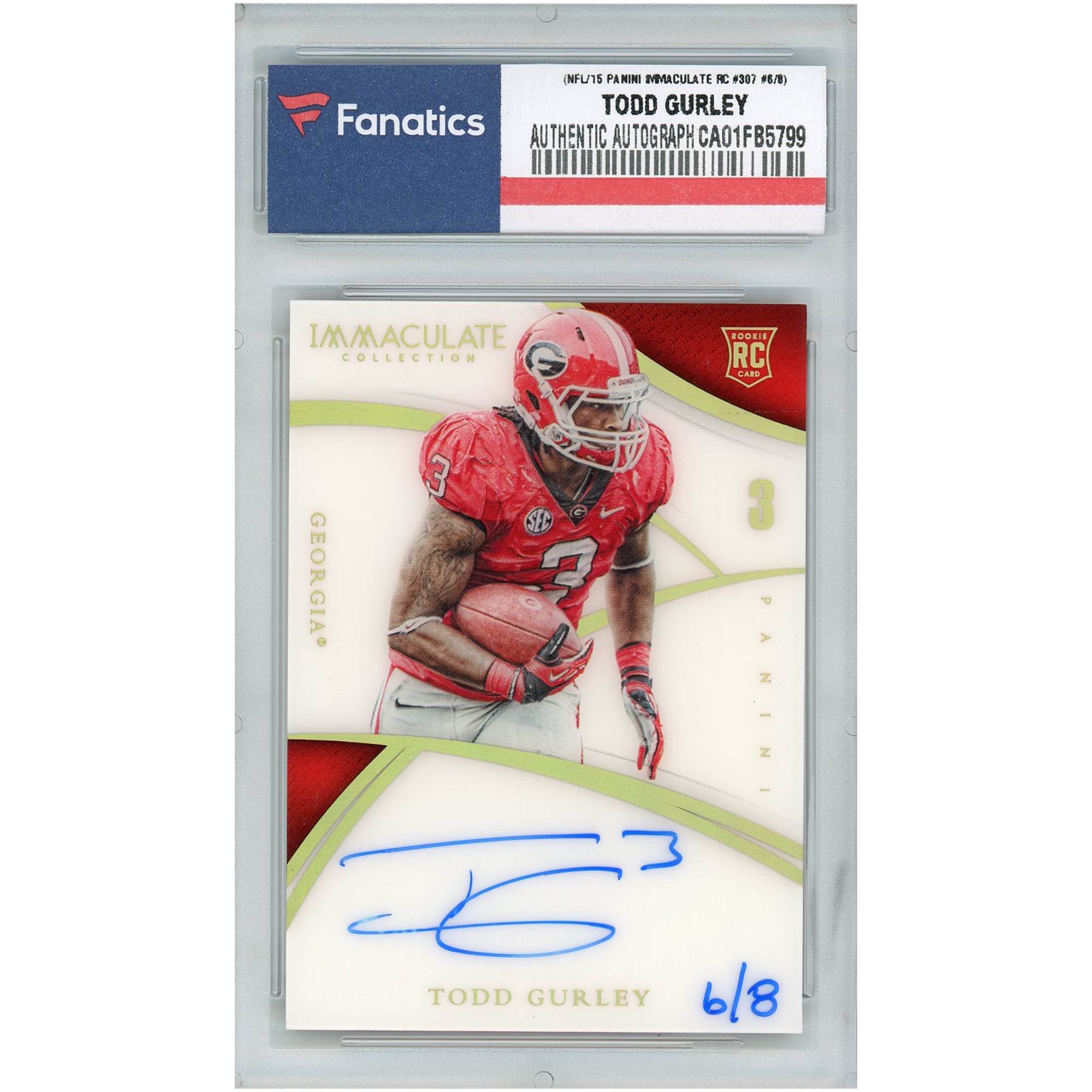 Autographed Georgia Bulldogs Todd Gurley II 2015 Panini Immaculate