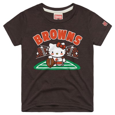 Cleveland Browns x Hello Kitty Homage Toddler Tri-Blend T-Shirt - Brown