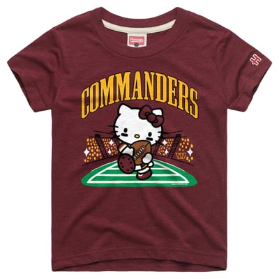 Washington Commanders x Hello Kitty Homage Toddler Tri-Blend T-Shirt - Burgundy