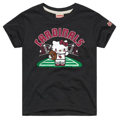 Arizona Cardinals x Hello Kitty Homage Toddler Tri-Blend T-Shirt - Charcoal