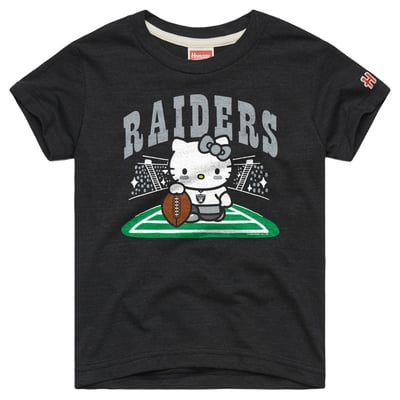 Las Vegas Raiders x Hello Kitty Homage Toddler Tri-Blend T-Shirt - Charcoal