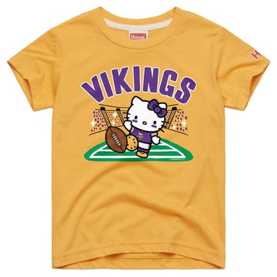 Minnesota Vikings x Hello Kitty Homage Toddler Tri-Blend T-Shirt - Gold