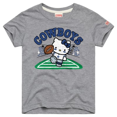 Dallas Cowboys x Hello Kitty Homage Toddler Tri-Blend T-Shirt - Gray