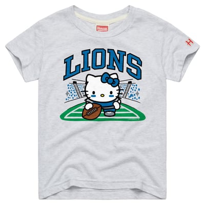 Detroit Lions x Hello Kitty Homage Toddler Tri-Blend T-Shirt - Gray