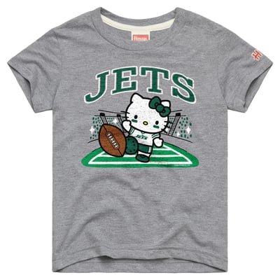 New York Jets x Hello Kitty Homage Toddler Tri-Blend T-Shirt - Gray