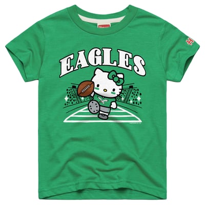 Philadelphia Eagles x Hello Kitty Homage Toddler Retro Tri-Blend T-Shirt - Kelly Green