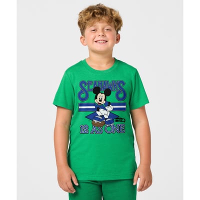 Seattle Seahawks x Mickey Mouse Homage Toddler Tri-Blend T-Shirt - Neon Green