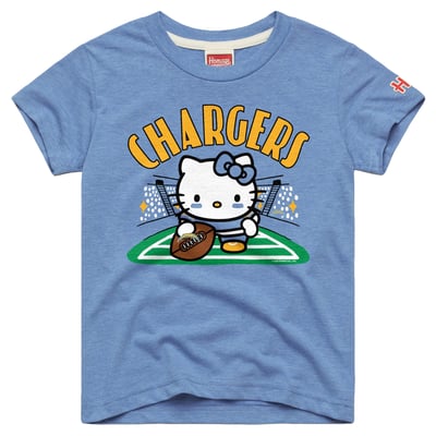 Los Angeles Chargers x Hello Kitty Homage Toddler Tri-Blend T-Shirt - Powder Blue