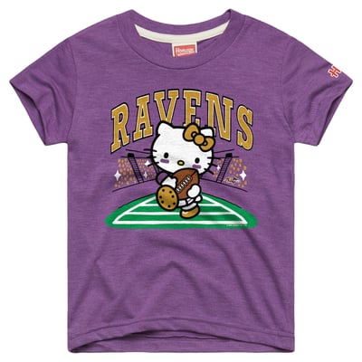 Baltimore Ravens x Hello Kitty Homage Toddler Tri-Blend T-Shirt - Purple