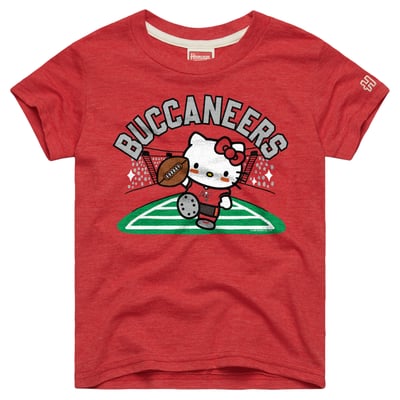 Tampa Bay Buccaneers x Hello Kitty Homage Toddler Tri-Blend T-Shirt - Red