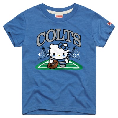 Indianapolis Colts x Hello Kitty Homage Toddler Tri-Blend T-Shirt - Royal