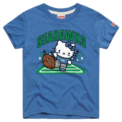 Seattle Seahawks x Hello Kitty Homage Toddler Retro Tri-Blend T-Shirt - Royal