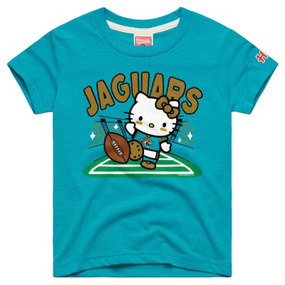 Jacksonville Jaguars x Hello Kitty Homage Toddler Tri-Blend T-Shirt - Teal