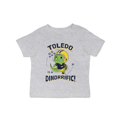 Toledo Rockets Vive La Fete Infant Dinorrific T-Shirt - Gray