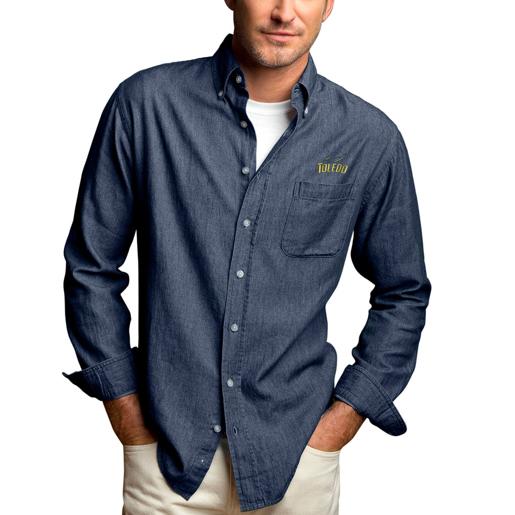 Toledo Rockets Hudson Denim Long Sleeve Button-Down Shirt - Blue
