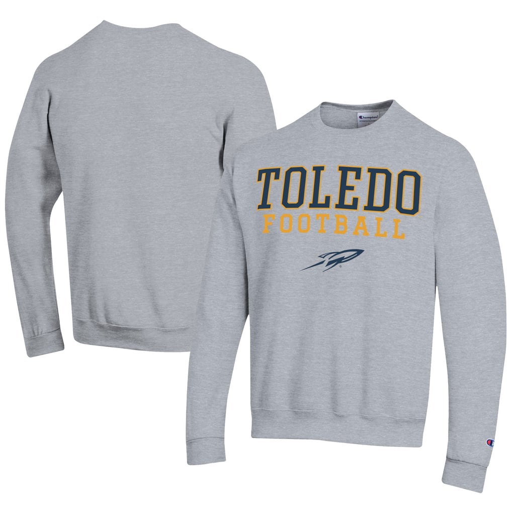  Toledo Rockets Champion Football Powerblend Pullover Sweatshirt - Gray