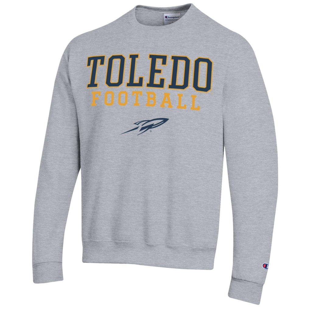  Toledo Rockets Champion Football Powerblend Pullover Sweatshirt - Gray