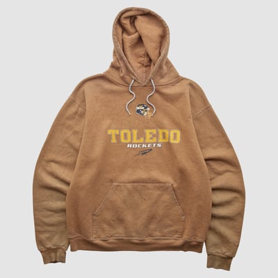 Toledo Rockets Champion 2000s Hooded Pullover Sweatshirt - Clay - M by Fanatics Real Vintage