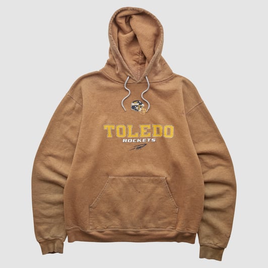 Toledo Rockets Champion 2000s Hooded Pullover Sweatshirt - Clay - M by Fanatics Real Vintage