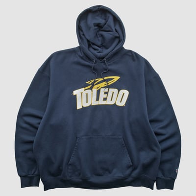 Toledo Rockets Champion 2000s Hooded Pullover Sweatshirt - Navy - XL by Fanatics Real Vintage