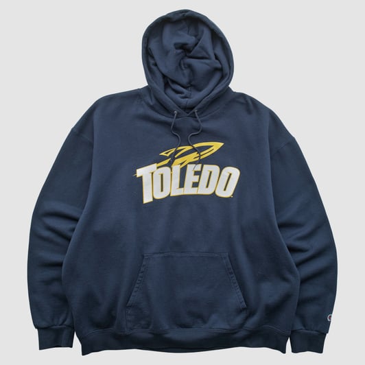 Toledo Rockets Champion 2000s Hooded Pullover Sweatshirt - Navy - XL by Fanatics Real Vintage