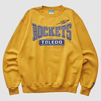 Toledo Rockets Champion 2010s Pullover Sweatshirt - Yellow - S by Fanatics Real Vintage