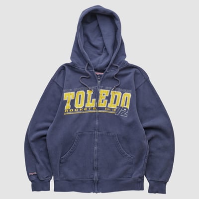 Toledo Rockets Jansport 2000s Hooded Full Zip Sweatshirt - Navy - XXS by Fanatics Real Vintage