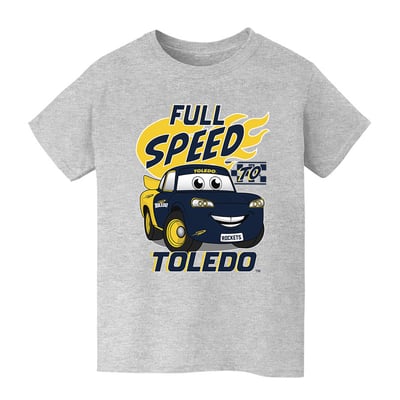  Toledo Rockets Vive La Fete Youth Full Speed T-Shirt - Gray