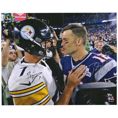 Tom Brady & Ben Roethlisberger New England Patriots Fanatics Authentic Autographed 16" x 20" Photograph