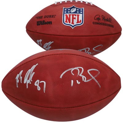 Tom Brady & Rob Gronkowski Tampa Bay Buccaneers Fanatics Authentic Autographed Duke Game Football