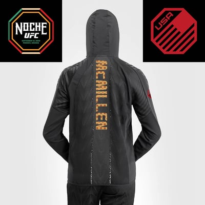 Tommy McMillen Women's UFC Zenith by Venum Authentic Fight Night Noche Full-Zip Walkout Hoodie - Black