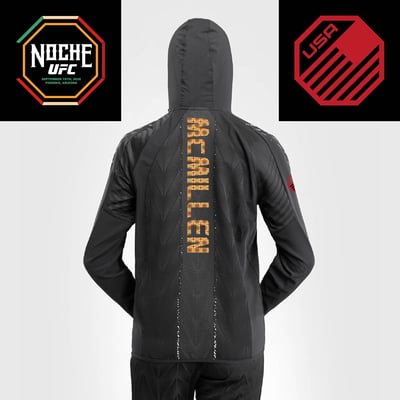 Tommy McMillen Women's UFC Zenith by Venum Authentic Fight Night Noche Full-Zip Walkout Hoodie - Black