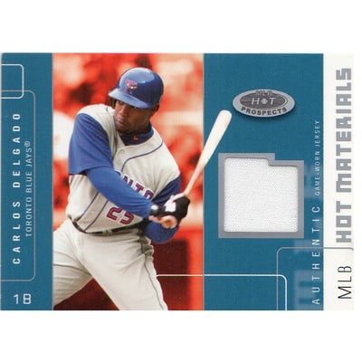 2003 Hot Prospects MLB Hot Materials #CD Carlos Delgado Jsy