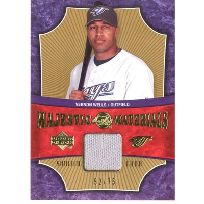 2005 Sweet Spot Majestic Materials Gold #MMVW Vernon Wells