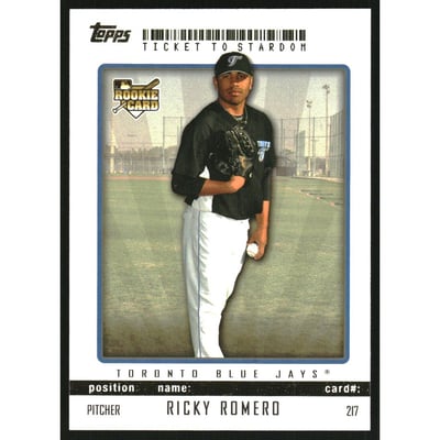 2009 Topps Ticket to Stardom Gold #217 Ricky Romero