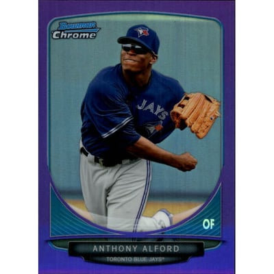 2013 Bowman Chrome Prospects Purple Refractors #BCP208 Anthony Alford