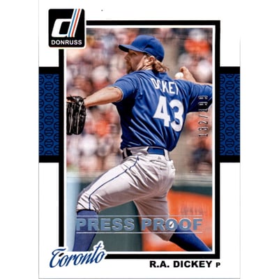 2014 Donruss Press Proofs Silver #135 R.A. Dickey