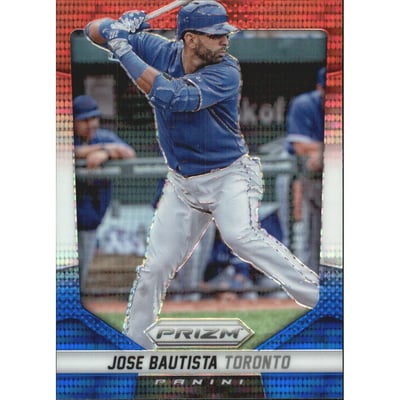 2014 Panini Prizm Prizms Red White and Blue Pulsar #98 Jose Bautista