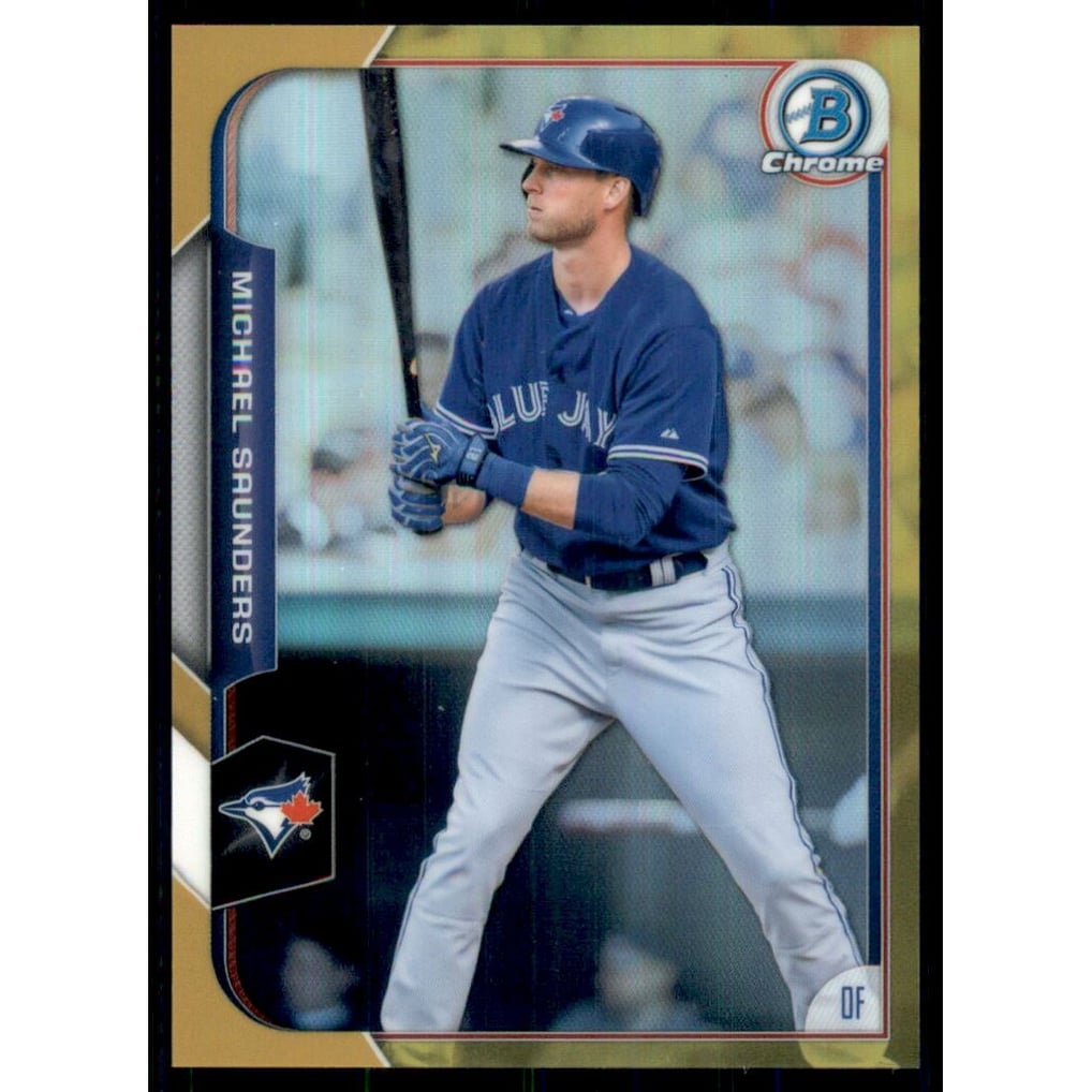 2015 Bowman Chrome Gold Refractors #64 Michael Saunders