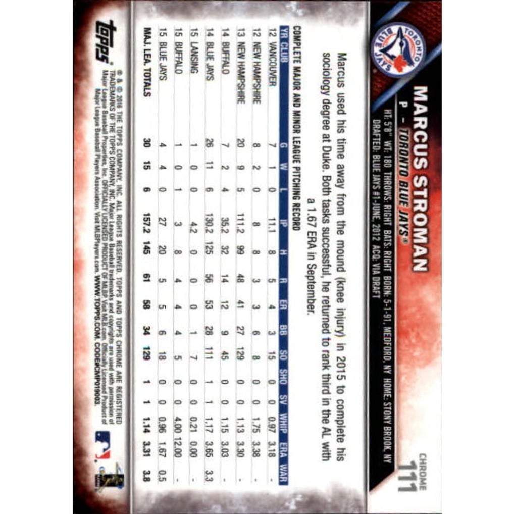 2016 Topps Chrome Black Refractors #111 Marcus Stroman