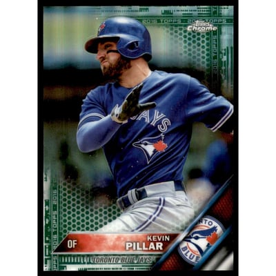 2016 Topps Chrome Green Refractors #102 Kevin Pillar