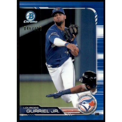 2019 Bowman Chrome Blue Refractors #30 Lourdes Gurriel Jr.