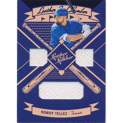 2019 Panini Leather and Lumber Leather and Lumber Triple Jersey Relics #40 Rowdy Tellez
