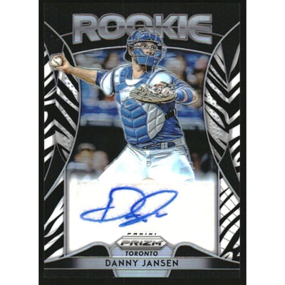 2019 Panini Prizm Rookie Autographs Prizms Zebra Stripes #20 Danny Jansen/99