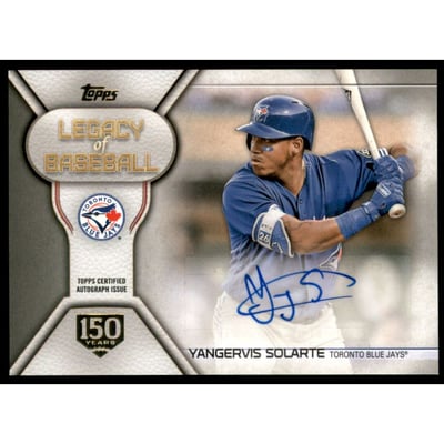 2019 Topps Legacy of Baseball Autographs 150th Anniversary #LBAYS Yangervis Solarte
