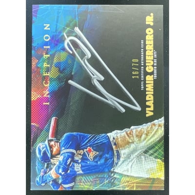 2020 Topps Inception Silver Signings Silver Ink Vladimir Guerrero Jr. Auto /70