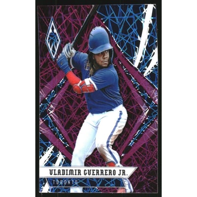 2021 Panini Phoenix Purple Velocity #5 Vladimir Guerrero Jr.