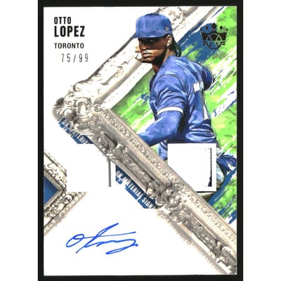 2022 Diamond Kings DK Material Signatures Gold #56 Otto Lopez