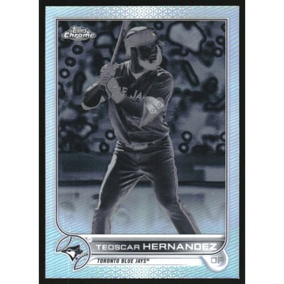 2022 Topps Chrome Negative Refractors #185 Teoscar Hernandez