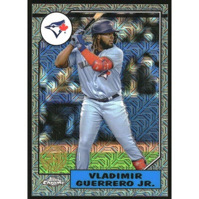 2022 Topps Update '87 Topps Silver Pack Chrome Black Refractors #T87C8 Vladimir Guerrero Jr.